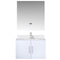 Lexora Geneva 30" W x 22" D Glossy White Bath Vanity Marble Top with Faucet Set and 30" LED Mirror