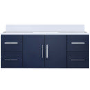 Lexora Geneva 48" W x 22" D Navy Blue Bath Vanity and Marble Top