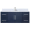 Lexora Geneva 48 " W x 22 " D Navy Blue Bath Vanity Marble Top and Faucet Set