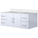 Lexora Geneva 48" W x 22" D Glossy White Bath Vanity and Marble Top