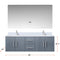 Lexora Geneva 60 " W x 22 " D Dark Grey Double Bath Vanity and Marble Top