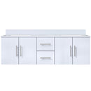 Lexora Geneva 60 " W x 22 " D Glossy White Double Bath Vanity and Marble Top