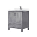 Lexora Jacques 30" W x 22" D Bath Vanity, Marble Top with Faucet Set