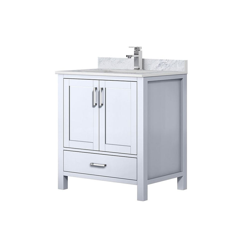 Lexora Jacques 30" W x 22" D Bath Vanity, Marble Top with Faucet Set