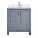 Lexora Jacques 30" W x 22" D Bath Vanity, Marble Top with Faucet Set