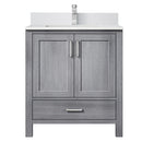 Lexora Jacques 30" W x 22" D Bath Vanity, Marble Top with Faucet Set