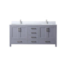 Lexora Jacques 72" W x 22" D Double Bath Vanity and Marble Top with Faucet Set