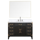 Lexora Laurel 48" W x 22" D Single Bath Vanity Carrara Marble Top with Faucet Set and 46" Mirror