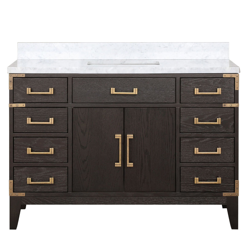 Lexora Laurel 48" W x 22" D Single Bath Vanity and Carrara Marble Top