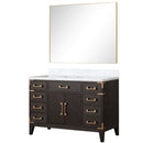 Lexora Laurel 48" W x 22" D Single Bath Vanity Carrara Marble Top and 46" Mirror