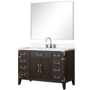 Lexora Laurel 48" W x 22" D Single Bath Vanity Carrara Marble Top with Faucet Set and 46" Mirror