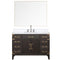 Lexora Laurel 48" W x 22" D Single Bath Vanity Carrara Marble Top with Faucet Set and 46" Mirror