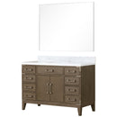 Lexora Laurel 48" W x 22" D Single Bath Vanity Carrara Marble Top and 46" Mirror