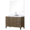 Lexora Laurel 48" W x 22" D Single Bath Vanity Carrara Marble Top with Faucet Set and 46" Mirror