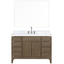 Lexora Laurel 48" W x 22" D Single Bath Vanity Carrara Marble Top with Faucet Set and 46" Mirror