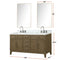 Lexora Laurel 60" W x 22" D Double Bath Vanity and Carrara Marble Top