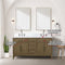 Lexora Laurel 60" W x 22" D Double Bath Vanity Carrara Marble Top and 28" Mirrors