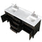 Lexora Laurel 72" W x 22" D Double Bath Vanity Carrara Marble Top and Faucet Set