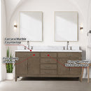 Lexora Laurel 72" W x 22" D Double Bath Vanity Carrara Marble Top and Faucet Set