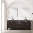 Lexora Laurel 80" W x 22" D Double Bath Vanity and Carrara Marble Top