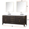 Lexora Laurel 80" W x 22" D Double Bath Vanity Carrara Marble Top with Faucet Set and 36" Mirrors