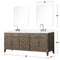 Lexora Laurel 80" W x 22" D Double Bath Vanity Carrara Marble Top with Faucet Set and 36" Mirrors