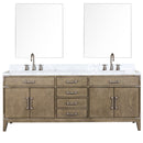 Lexora Laurel 80" W x 22" D Double Bath Vanity Carrara Marble Top with Faucet Set and 36" Mirrors