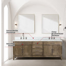 Lexora Laurel 84" W x 22" D Double Bath Vanity and Carrara Marble Top