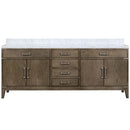 Lexora Laurel 84" W x 22" D Double Bath Vanity and Carrara Marble Top