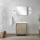 Lexora Lafarre 24" W x 20" D Rustic Acacia Bath Vanity Cultured Marble Top with Faucet Set