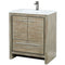 Lexora Lafarre 30" W x 20" D Rustic Acacia Bath Vanity Cultured Marble Top and Faucet Set