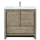 Lexora Lafarre 36" W x 20" D Rustic Acacia Bath Vanity Cultured Marble Top and Faucet Set