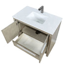 Lexora Lafarre 36" W x 20" D Rustic Acacia Bath Vanity Cultured Marble Top and Faucet Set