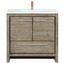 Lexora Lafarre 36" W x 20" D Rustic Acacia Bath Vanity Cultured Marble Top and Faucet Set