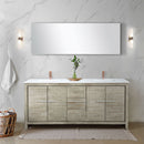 Lexora Lafarre 72" W x 20" D Rustic Acacia Double Bath Vanity Cultured Marble Top with Faucet Set and 70" Mirror