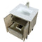 Lexora Lancy 24" W x 20" D Rustic Acacia Bath Vanity Cultured Marble Top with Faucet Set