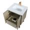 Lexora Lancy 24" W x 20" D Rustic Acacia Bath Vanity Cultured Marble Top with Faucet Set