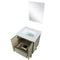 Lexora Lancy 24" W x 20" D Rustic Acacia Bath Vanity Marble Top and 18" Mirror