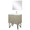 Lexora Lancy 30" W x 20" D Rustic Acacia Bath Vanity Cultured Marble Top with Faucet Set and 28" Mirror