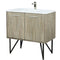 Lexora Lancy 36" W x 20" D Rustic Acacia Bath Vanity Cultured Marble Top with Faucet Set