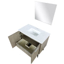 Lexora Lancy 36" W x 20" D Rustic Acacia Bath Vanity Marble Top and 28" Mirror