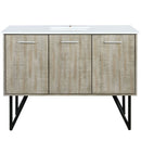 Lexora Lancy 48" W x 20" D Rustic Acacia Bath Vanity Marble Top