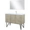 Lexora Lancy 48" W x 20" D Rustic Acacia Bath Vanity Cultured Marble Top with Faucet Set and 43" Mirror