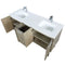 Lexora Lancy 60" W x 20" D Rustic Acacia Double Bath Vanity Cultured Marble Top with Faucet Set