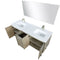 Lexora Lancy 60" W x 20" D Rustic Acacia Double Bath Vanity Cultured Marble Top with Faucet Set and 55" Mirror