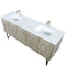 Lexora Lancy 72" W x 20" D Rustic Acacia Double Bath Vanity Cultured Marble Top with Faucet Set