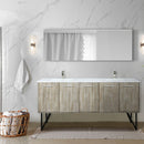 Lexora Lancy 72" W x 20" D Rustic Acacia Double Bath Vanity Cultured Marble Top with Faucet Set