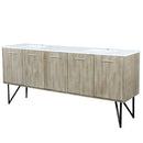 Lexora Lancy 80" W x 20" D Rustic Acacia Double Bath Vanity and Marble Top