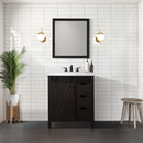 Lexora Marsyas 30" W x 22" D Brown Bath Vanity and Marble Countertop