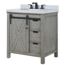 Lexora Marsyas 30" W x 22" D Ash Grey Bath Vanity Marble Countertop and Faucet Set